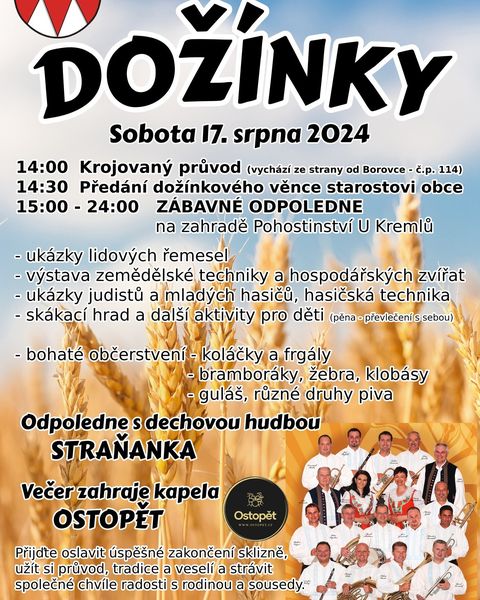 DOŽÍNKY – Obec Závišice / 17.08.2024 *ČESKO*