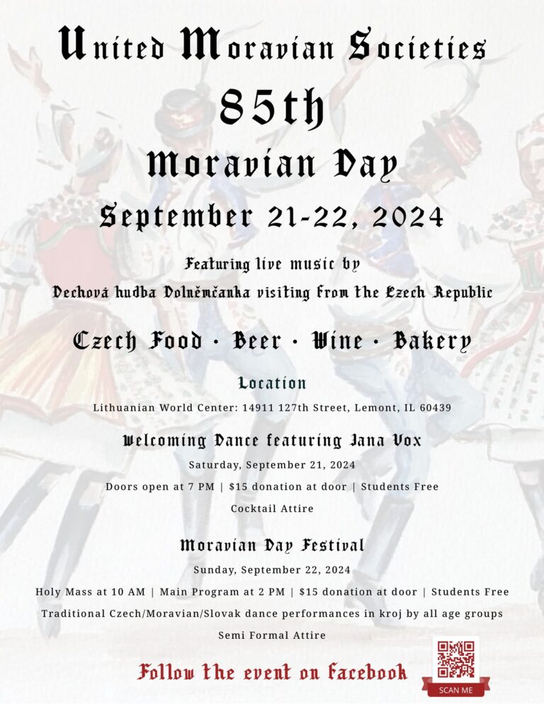 85th Moravian Day / 21.-22.09.2024 Lemont *ILLINOIS*