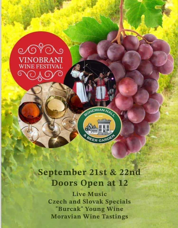 VINOBRANÍ-WINE FESTIVAL /21.-22.09.2024 Bohemian Hall *NEW YORK*