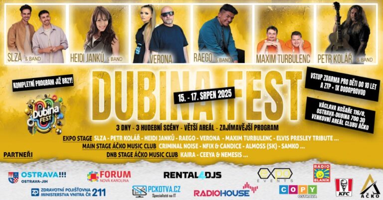 MediaPartner: DUBINA FEST 2025 /15.-17.08.2025 Ostrava *ČESKO*
