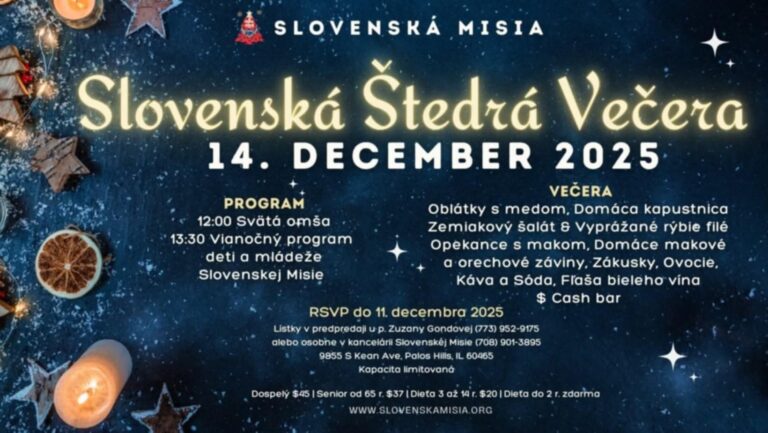 Slovenská Štědrá Večera /14.12.2025 Palos Hills *ILLINOIS*
