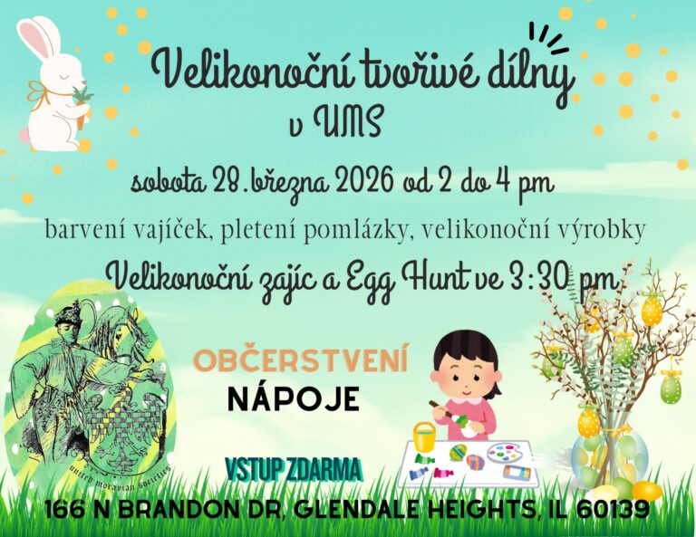 Velikonoční Tvořivé Dílny /28.03.2026 Glendale Heights *ILLINOIS*