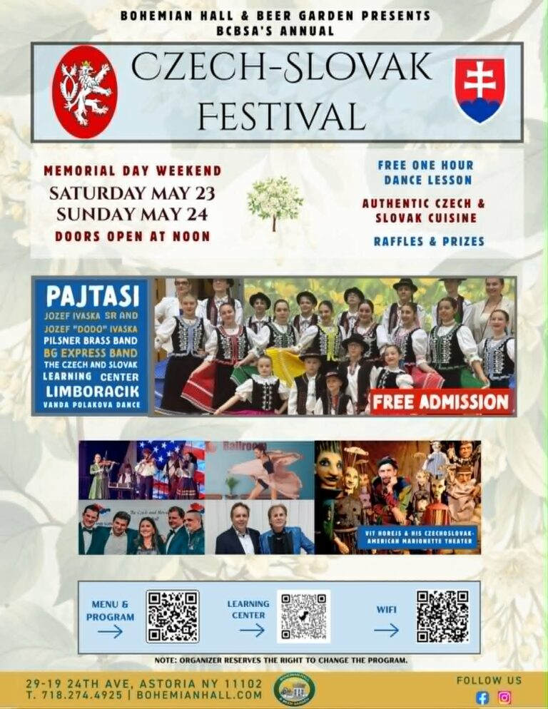 CZECH-SLOVAK FESTIVAL /23.-24.05.2026 Astoria *NEW YORK*