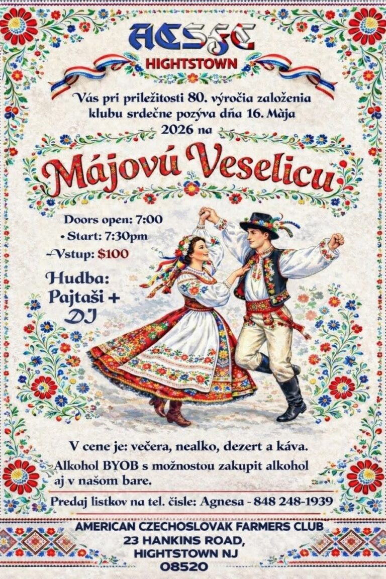 MÁJOVÁ VESELICA /16.05.2026 Highstown *NEW JERSEY*