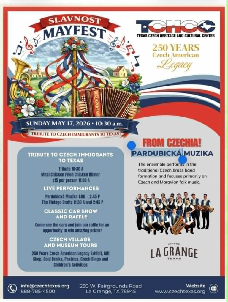 SLAVNOST MAYFEST /17.05.2026 La Grange *TEXAS*