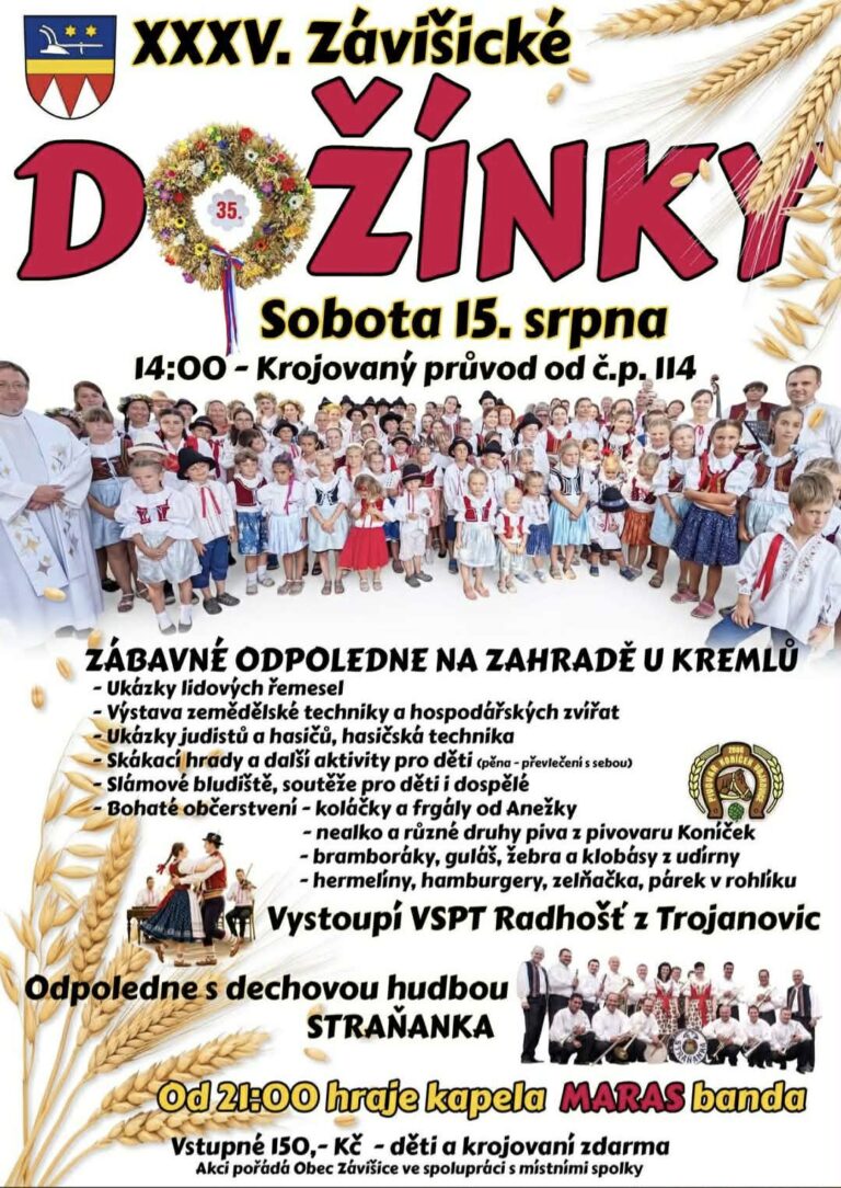 XXXV. Závišické DOŽÍNKY /Závišice 15.08.2026 *ČESKO*